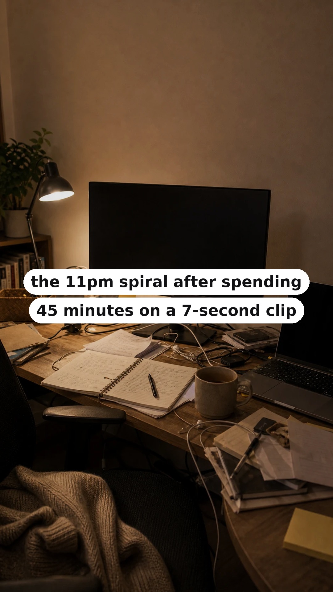 TikTok cover: the 11pm spiral after a 7-second clip