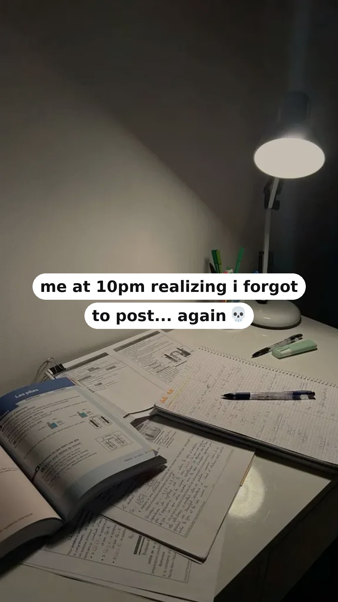 TikTok cover: me at 10pm realizing i forgot to post again