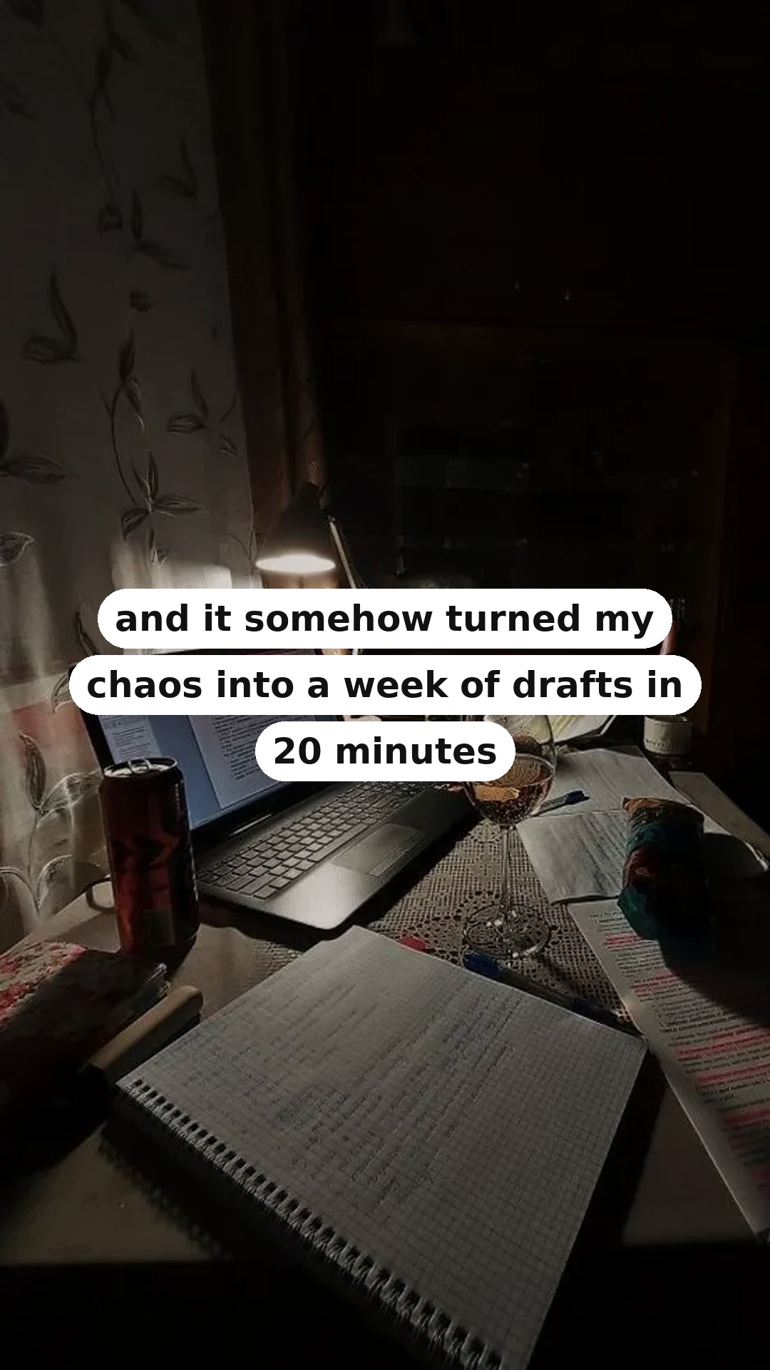 TikTok cover: it turned my chaos into a week of drafts